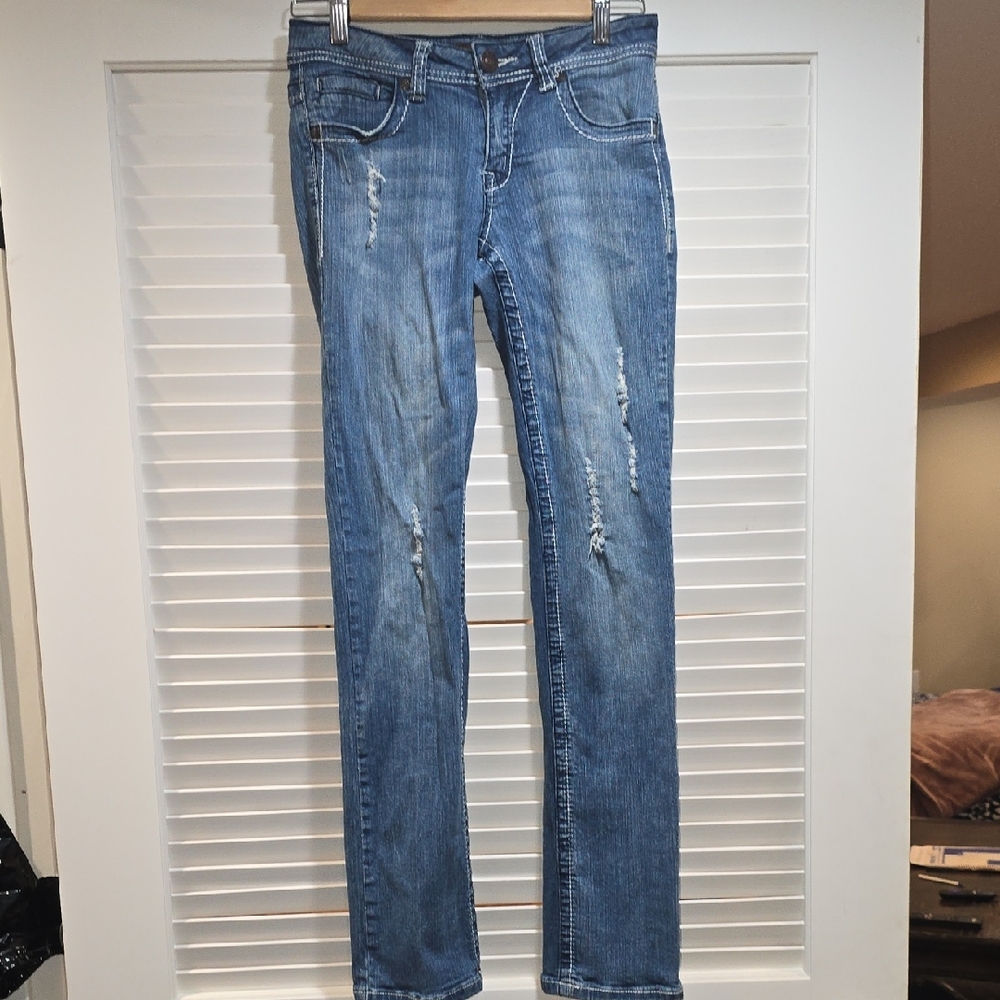 Forever 21 Blue Straight Leg Jeans